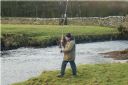George Gunn Casting The First Fly. River Wick 11th Feb 10 