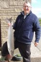 Duncan Mackay with 17lb Salmon. Wick River 1st May 2015
