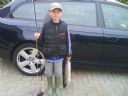 Mark Plowman With His First Salmon. Wick River 4th Aug 08