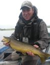 Davie Stewart with 5 lbs 3 oz Watten Trout 15th Aug 2015