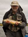 Colin Riach on Loch Watten 4th Aug 2008