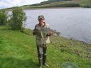 Thomas Adamson With 8.5 lbs Rainbow From Leighton Reservoir. 15th Aug 08