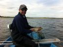 Gregg Ainswoth with August Trout. Loch Watten.