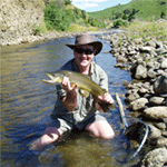 Hugo with a New Zealand Trout